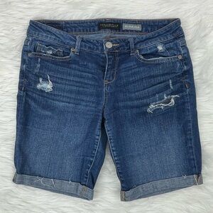 *3/$15* Aeropostale Distressed Denim Bermuda Shorts, Size 8